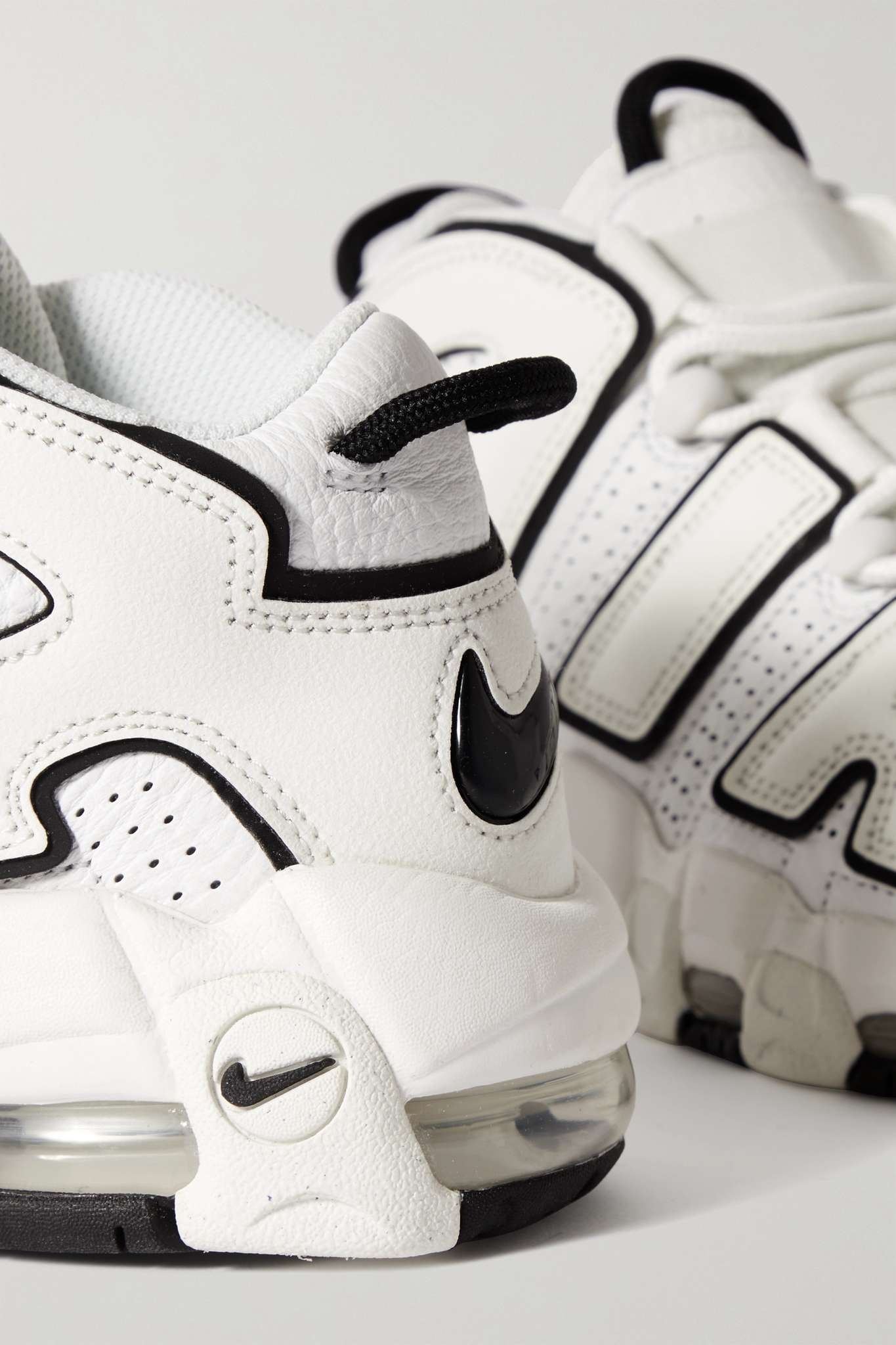 Air More Uptempo perforated leather high-top sneakers - 4