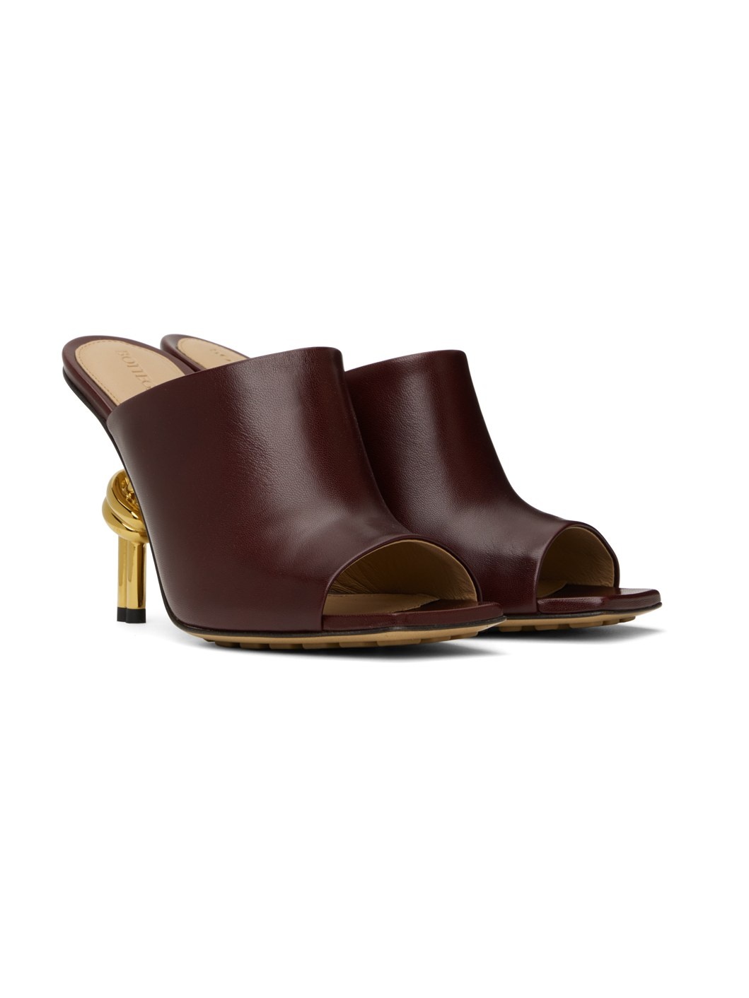 Brown Knot Mules - 4