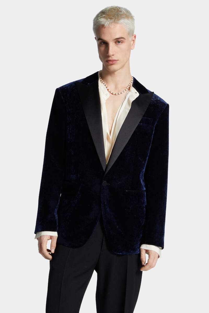 SPARKLING VELVET TUXEDO BLAZER - 3