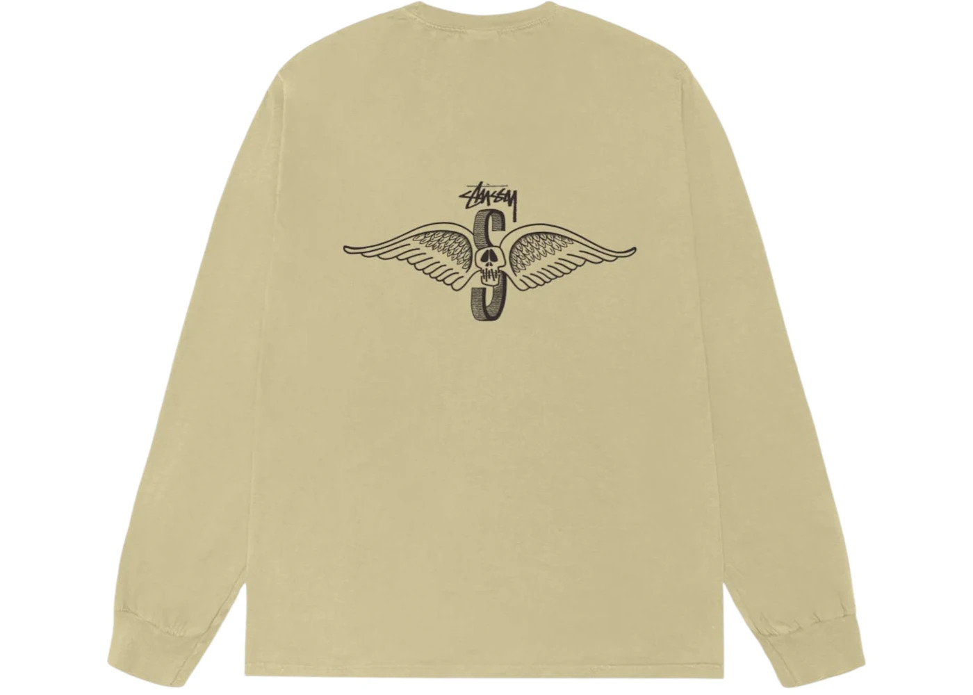 Stussy Skull Wings L/S Pigment Dyed Tee Elm - 2