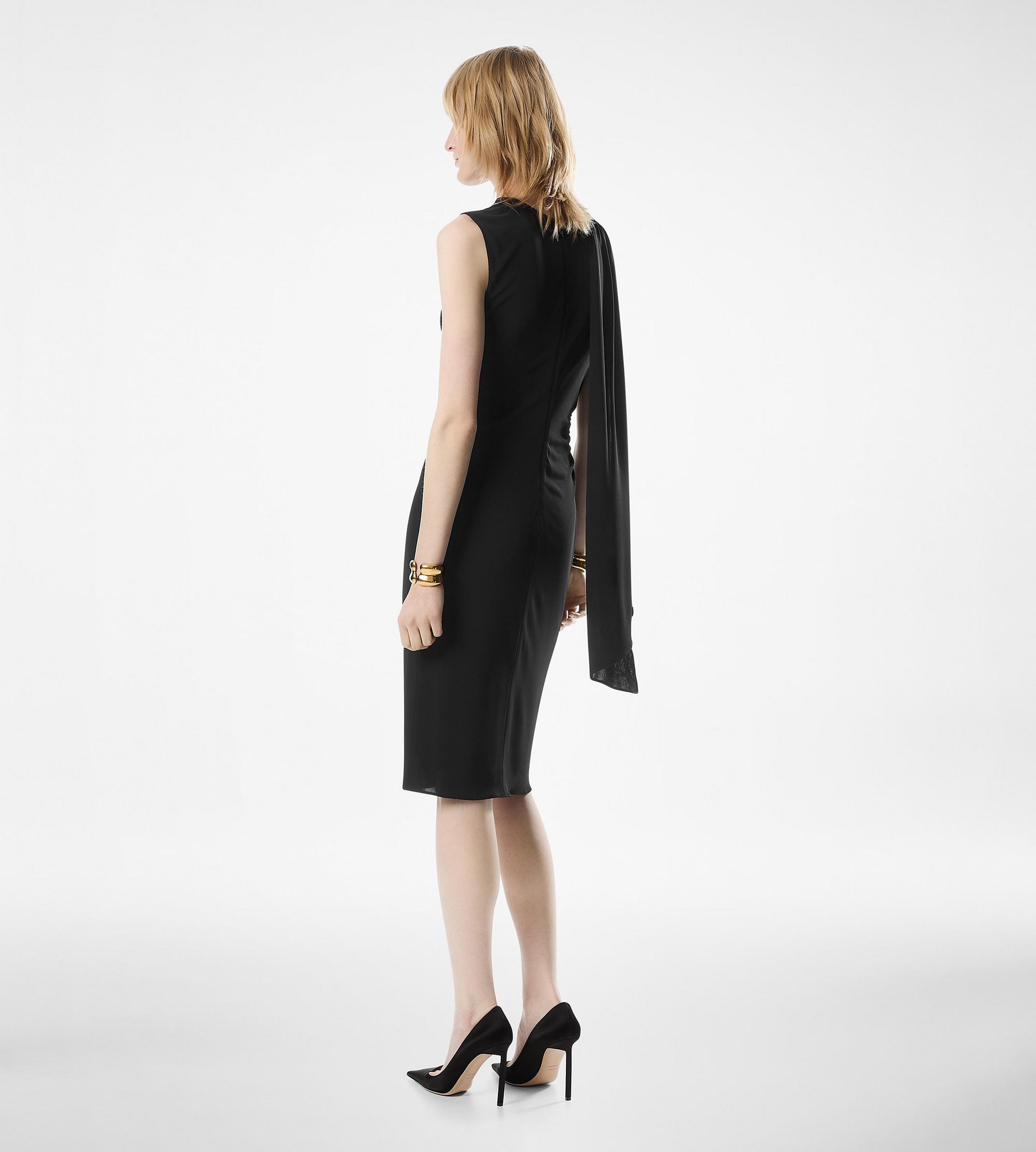COCKTAIL DRESS WITH CUT OUT AND SCARF DETAIL - 4