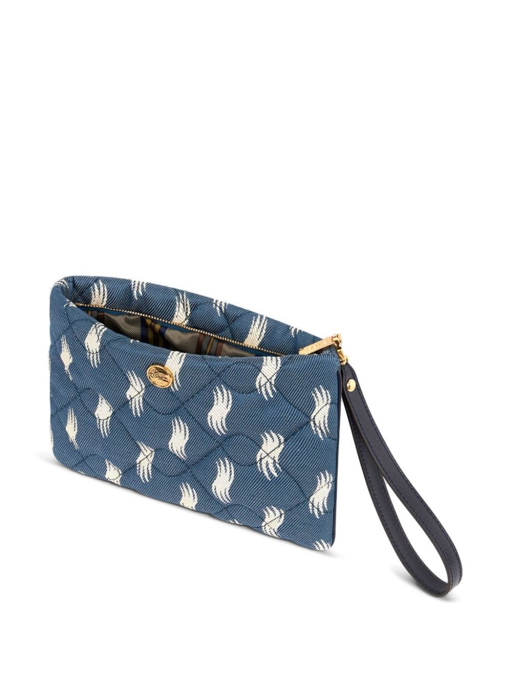 jacquard quilted pouch - 4