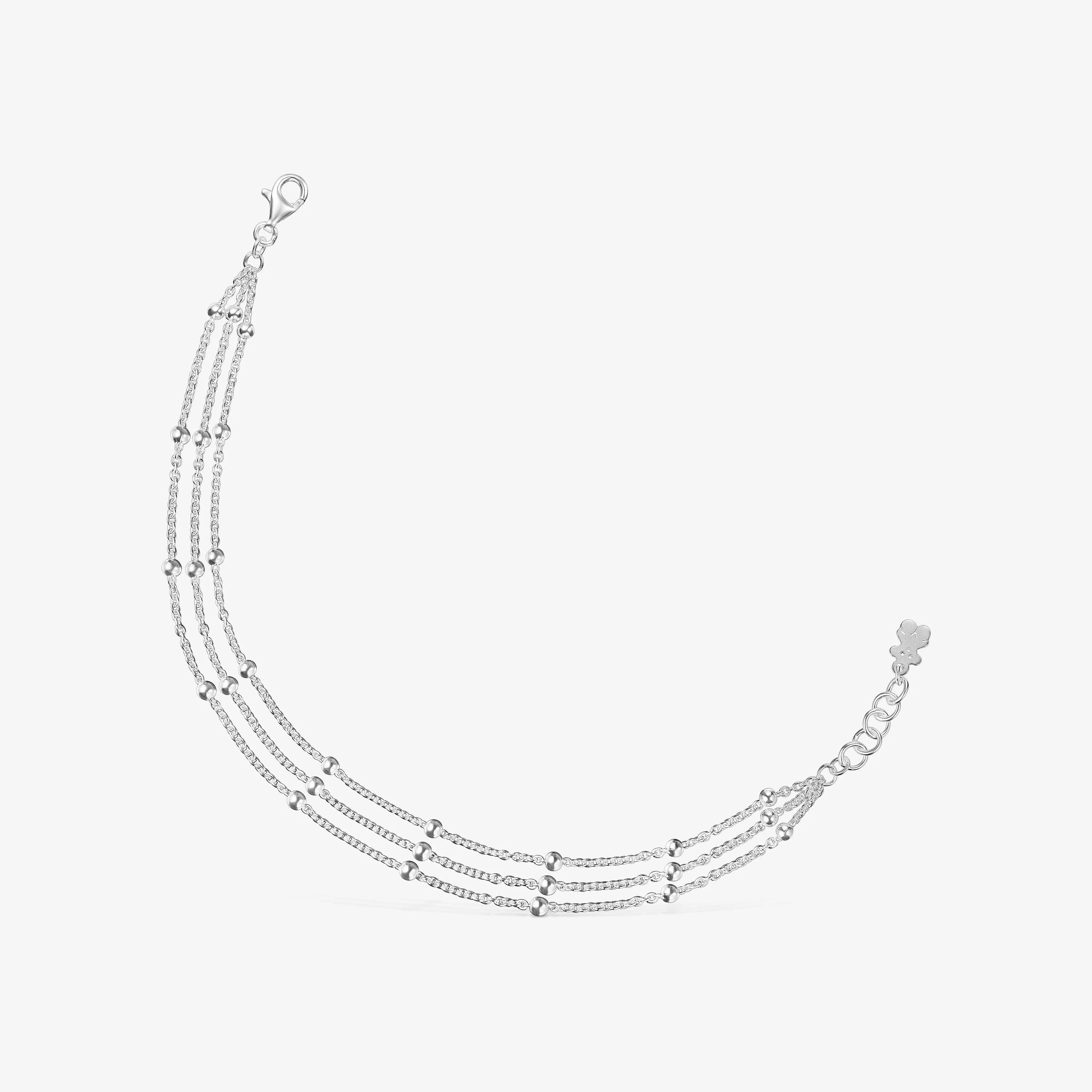 Silver triple Chain bracelet TOUS Basics - 1