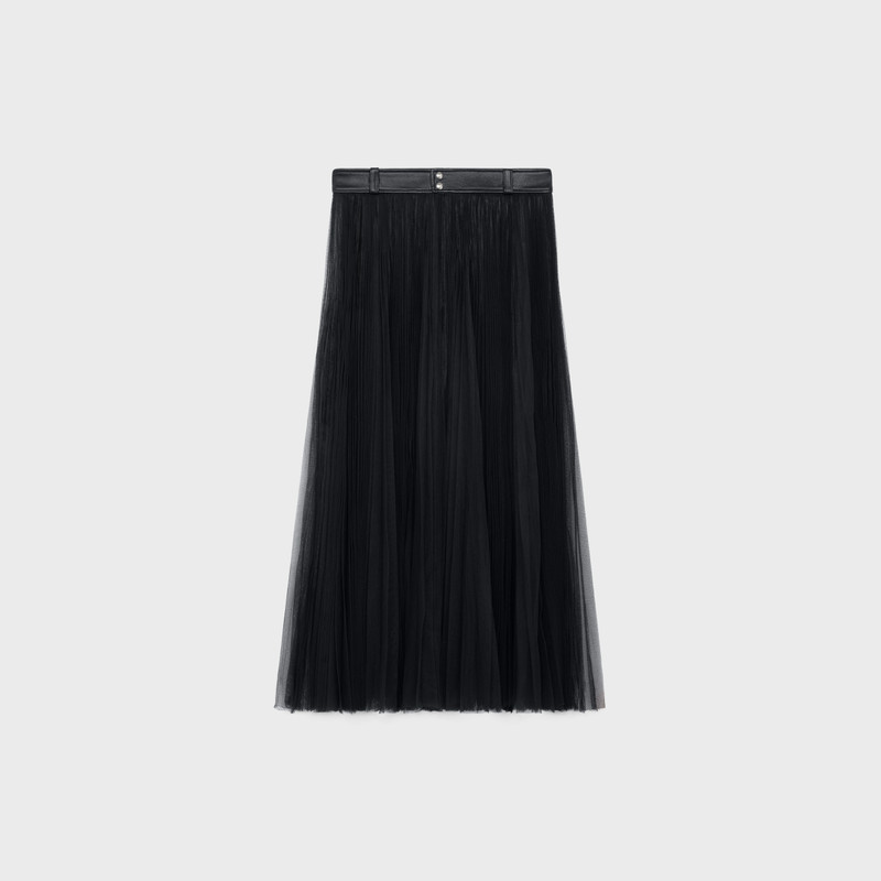 CELINE SKIRT WITH SUNBURST PLEATS IN SILK TULLE outlook