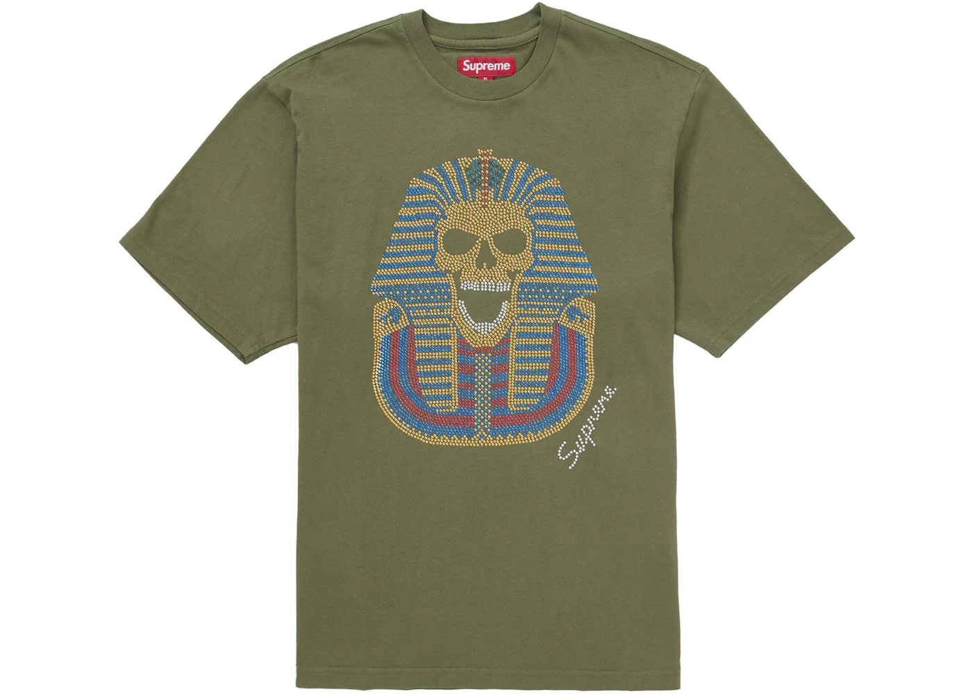 Supreme King Tut S/S Top Olive - 1