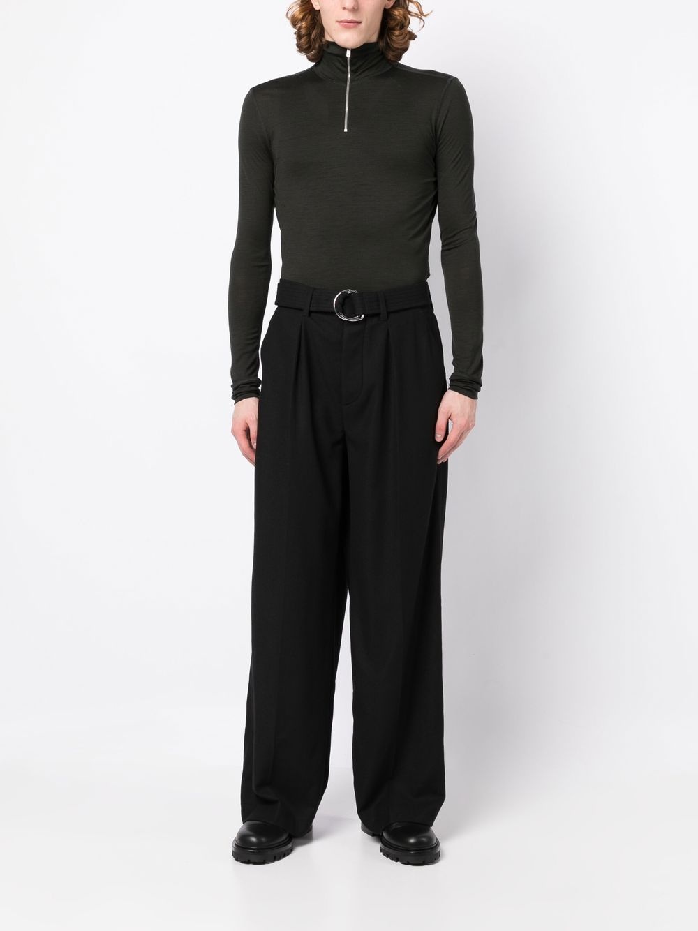 high-neck wool top - 2