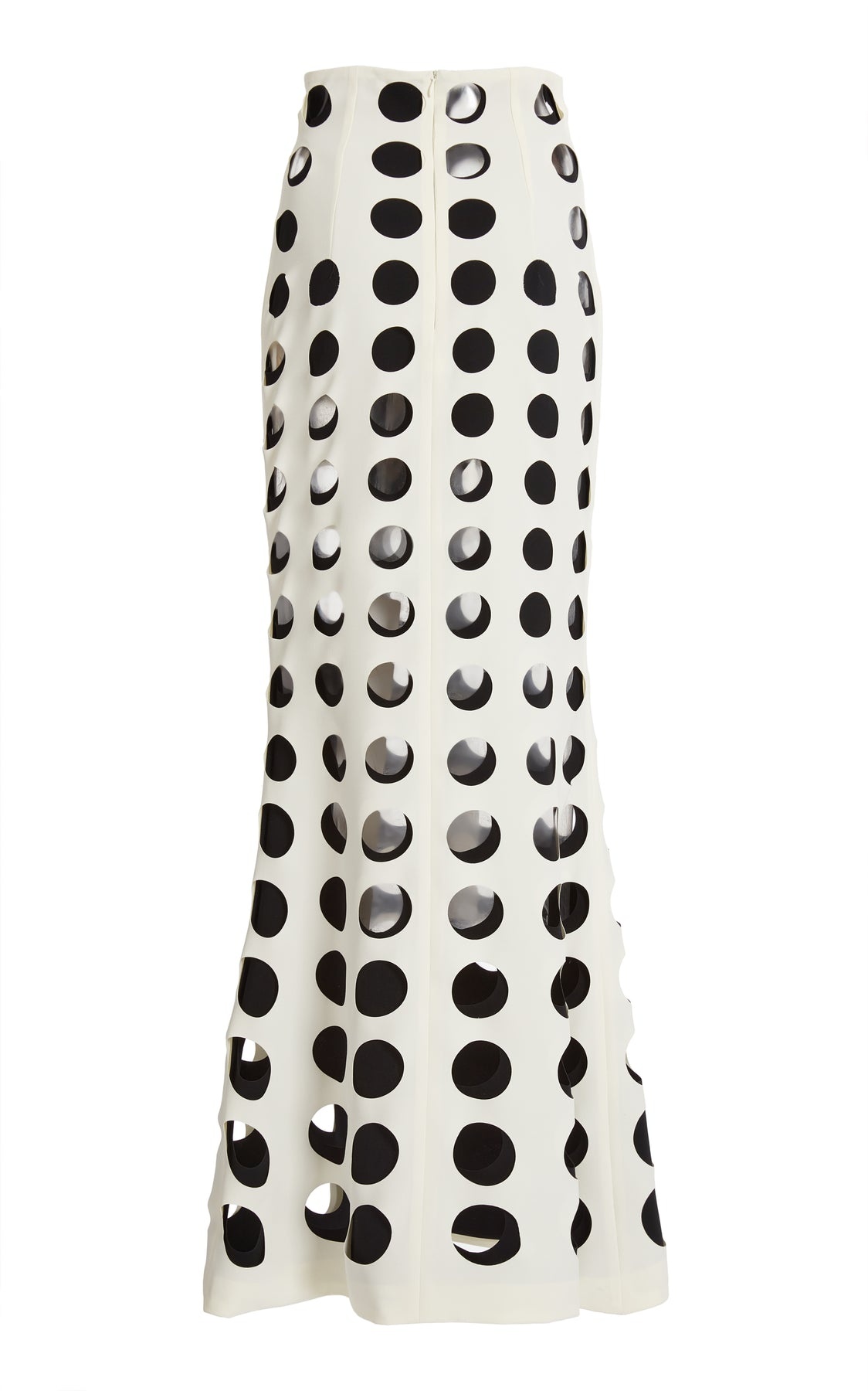 LAYERED HOLE SKIRT WHITE BLACK - 8