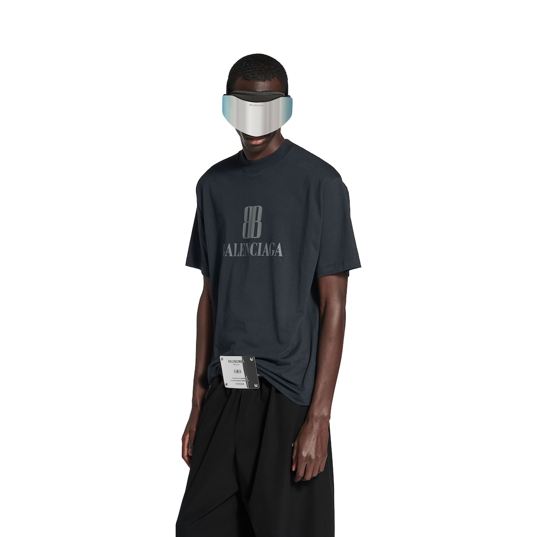 Men's Nano Bb T-shirt Medium Fit in Black Faded - 5