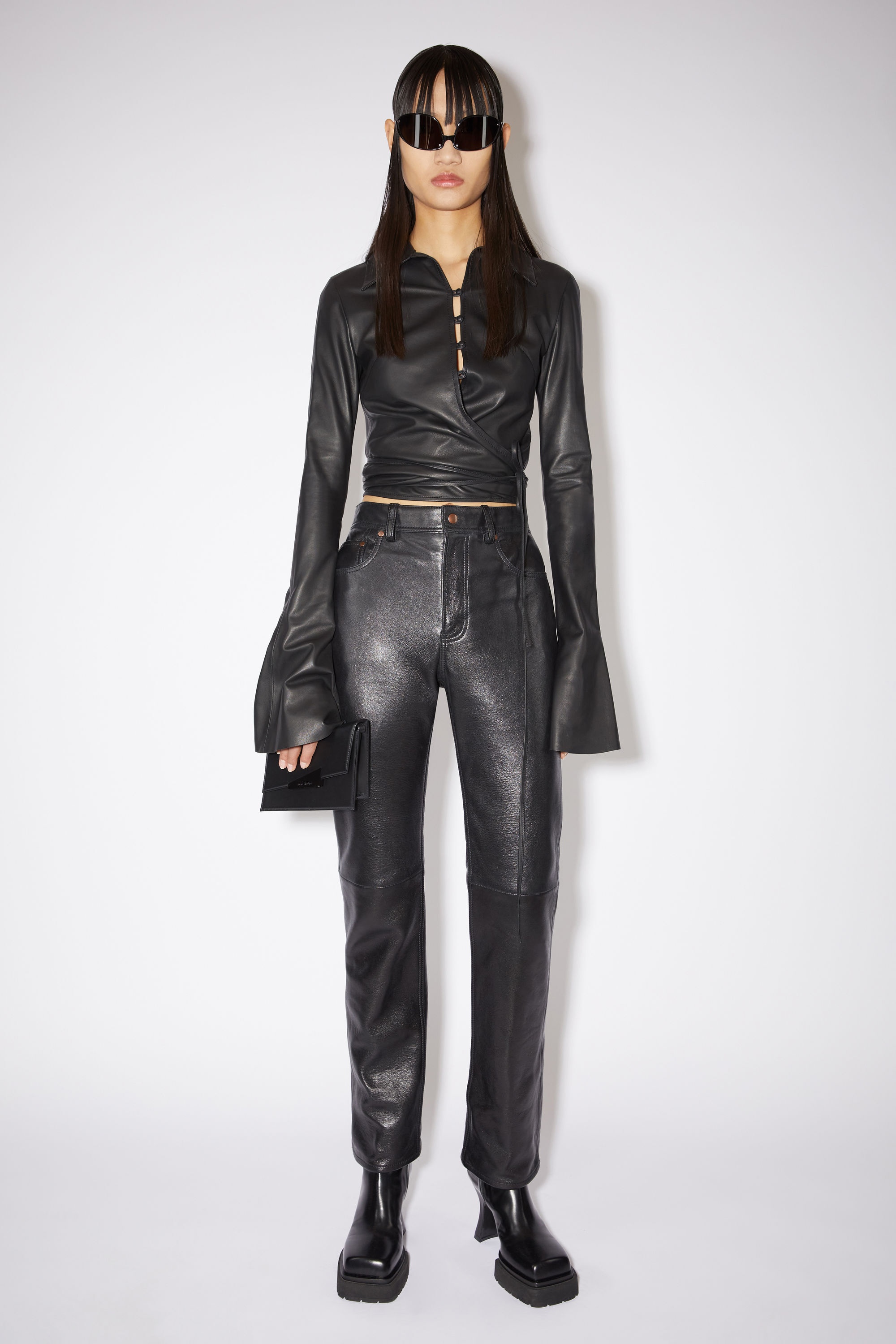 Leather trousers - Black - 2