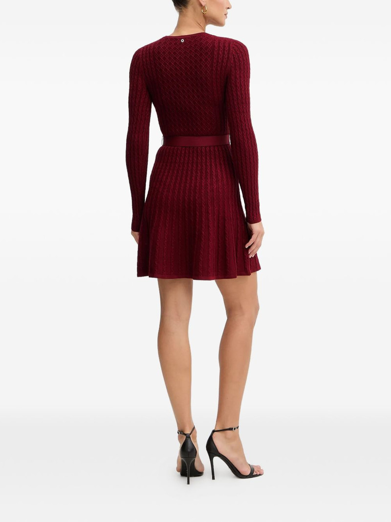 GUESS USA cable-knit belted mini dress outlook