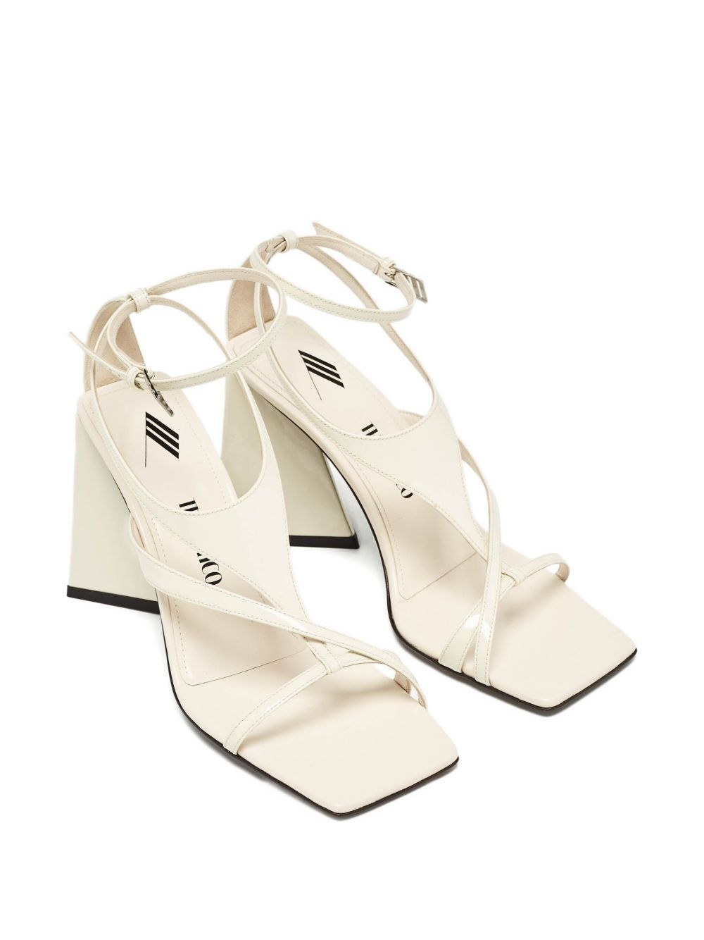square-toe heeled sandals - 3