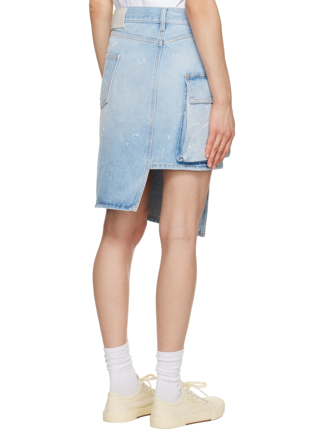 Blue Toybox Painted Denim Miniskirt - 3