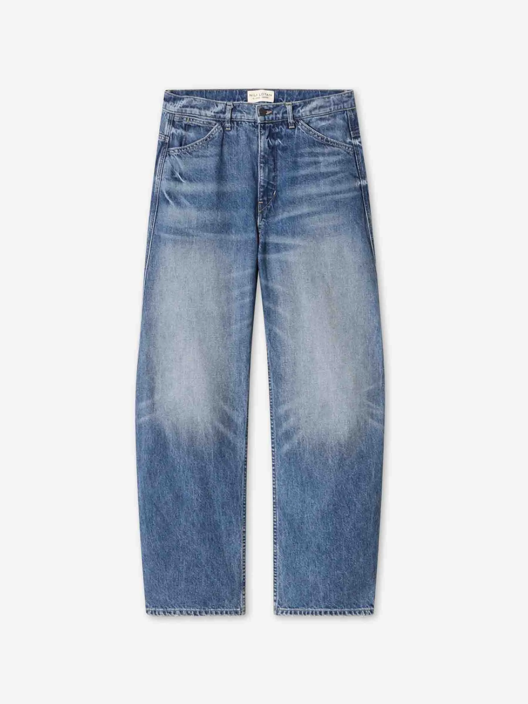 COTTON STRAIGHT LEG JEANS - 1