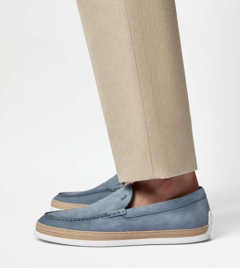 Tod's SLIP-ONS IN NUBUCK - LIGHT BLUE outlook