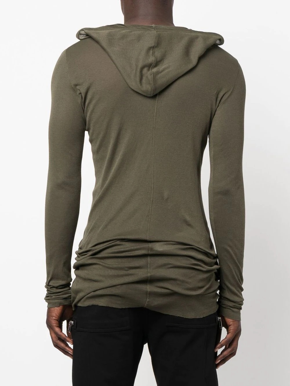 hooded ribbed long-sleeve T-shirt - 4