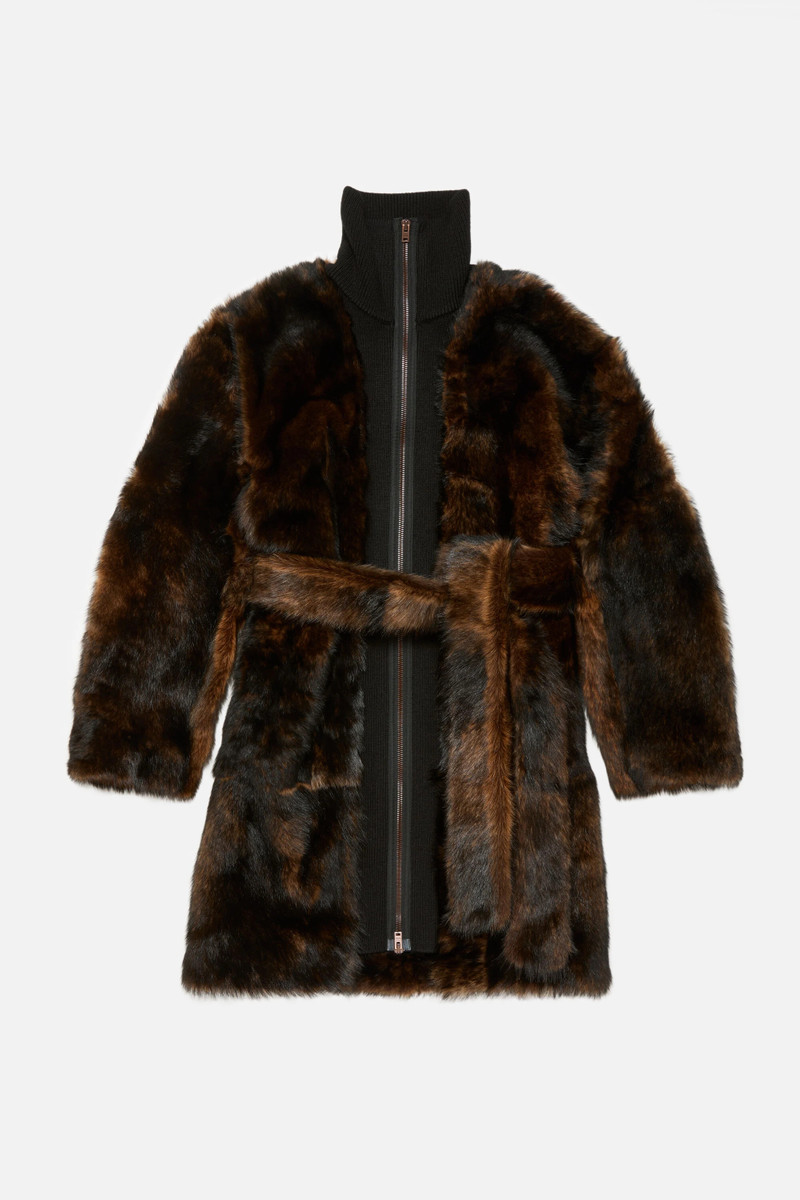 Layered leather jacket - Brown 6