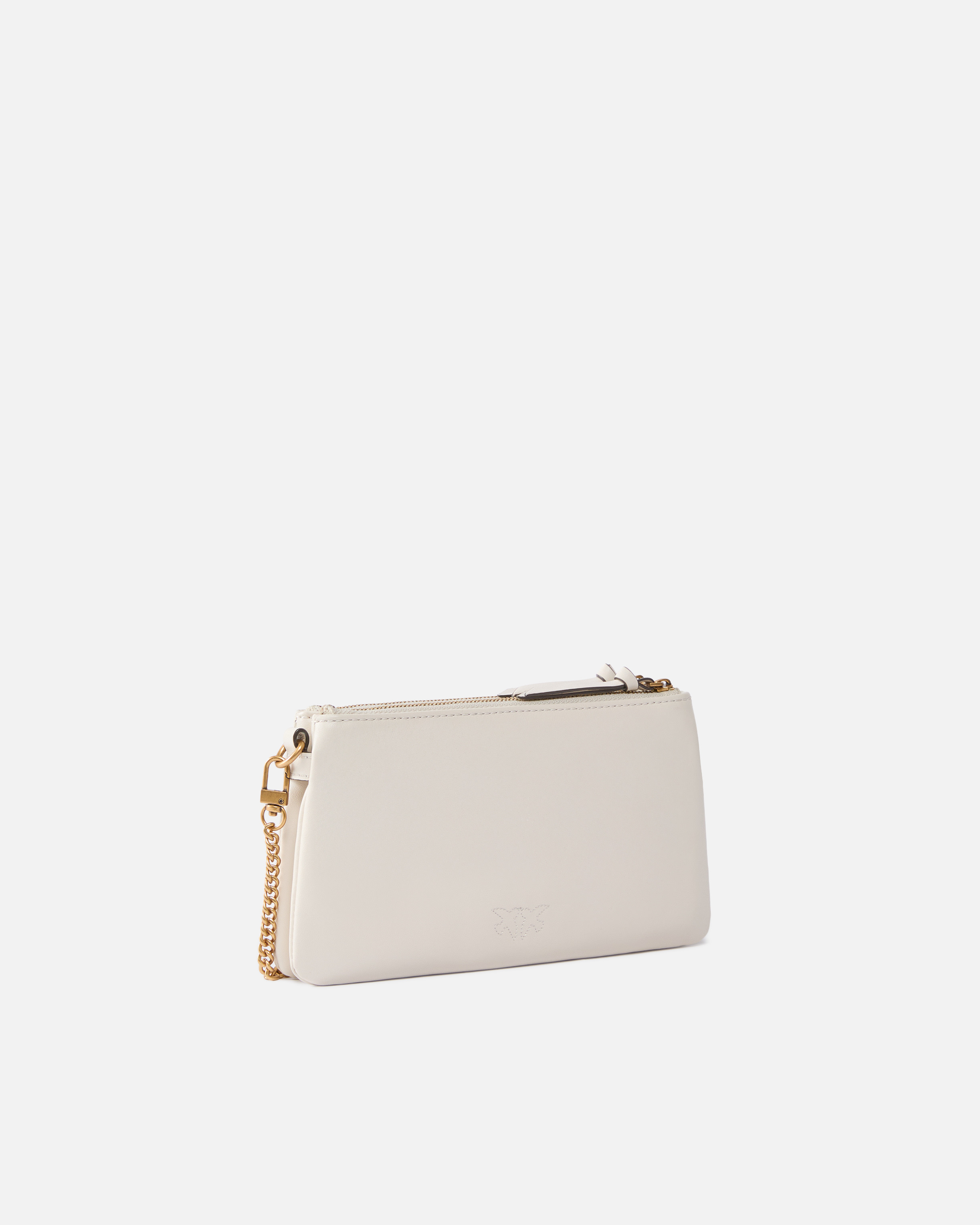 LEATHER MINI DOUBLE BAG WITH SHOULDER STRAP - 2