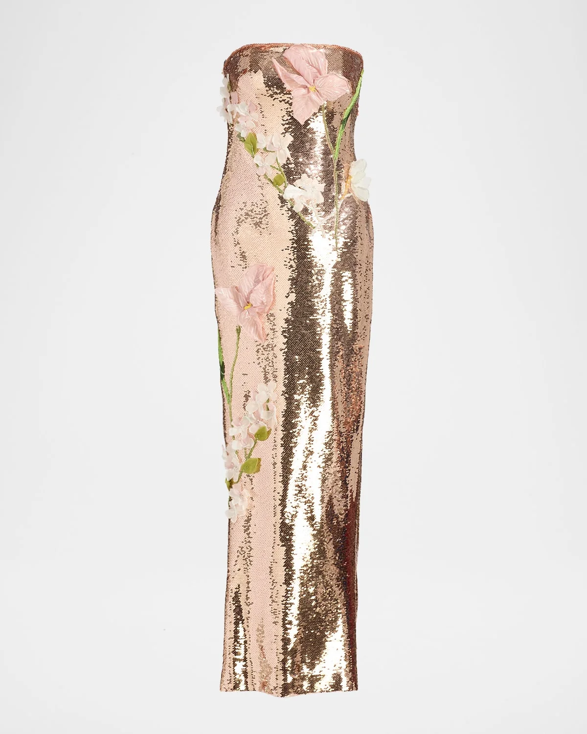 Iris Strapless Sequined Column Gown - 1