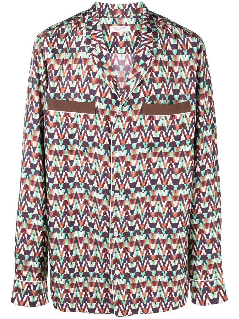 printed silk shirt - 1