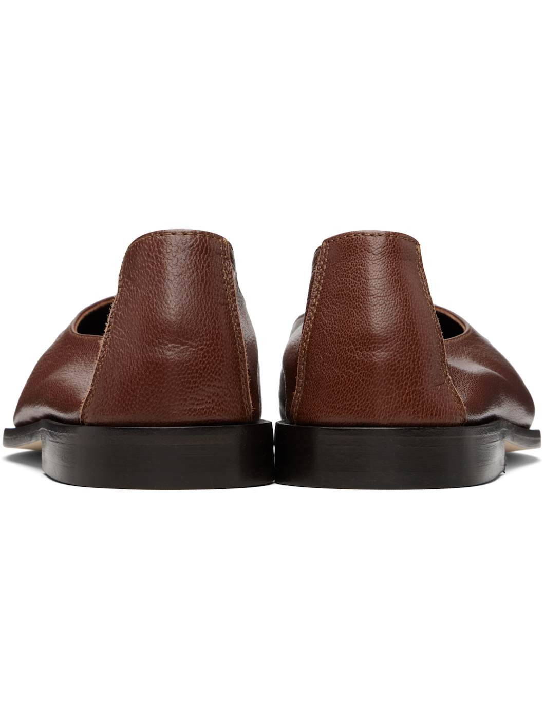 Brown Juliol Winter Supple Shiny Flats - 2