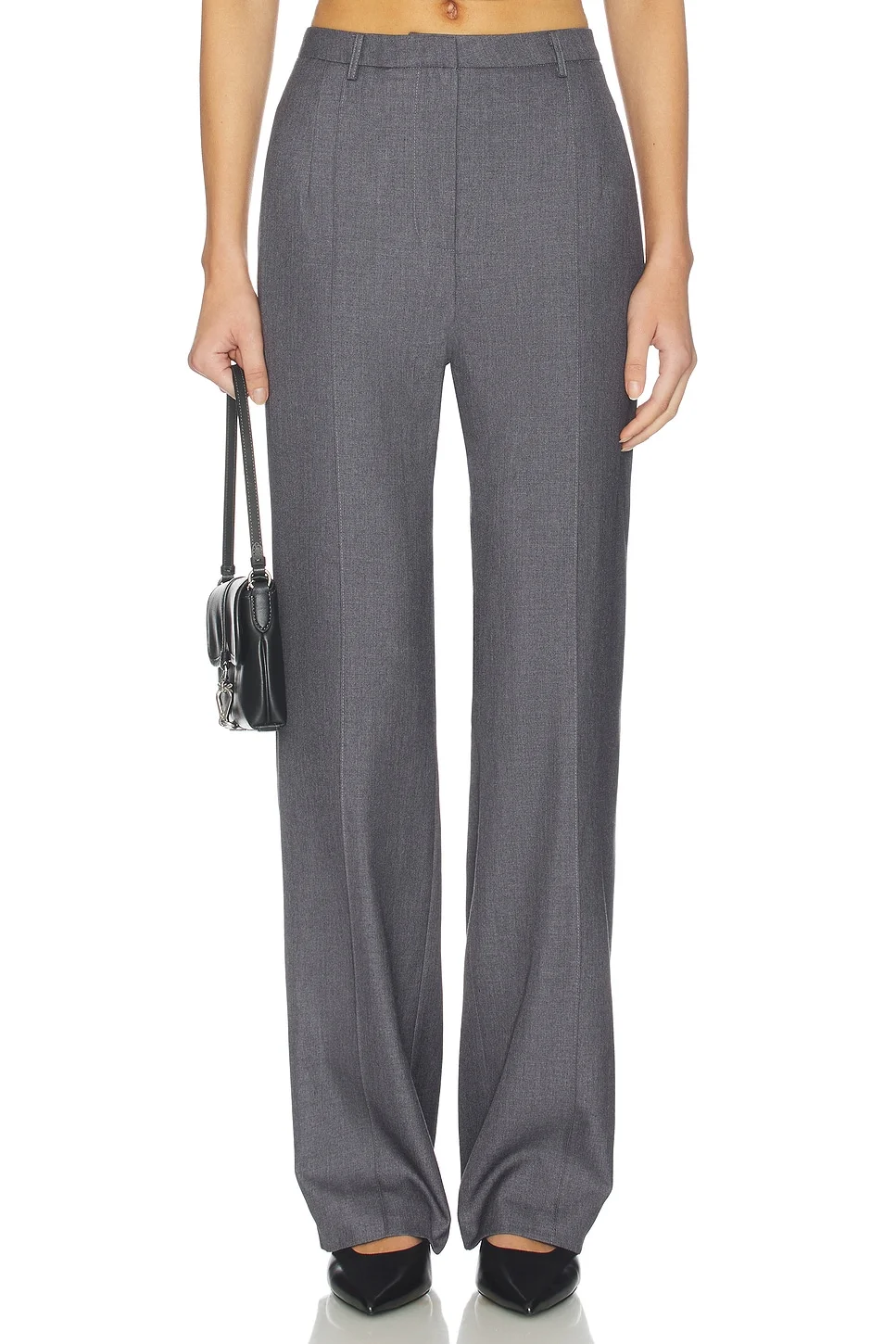 Twill Pleated Straight Leg Trouser - 1