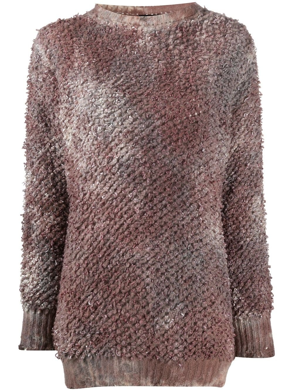 distressed knit jumper - 1