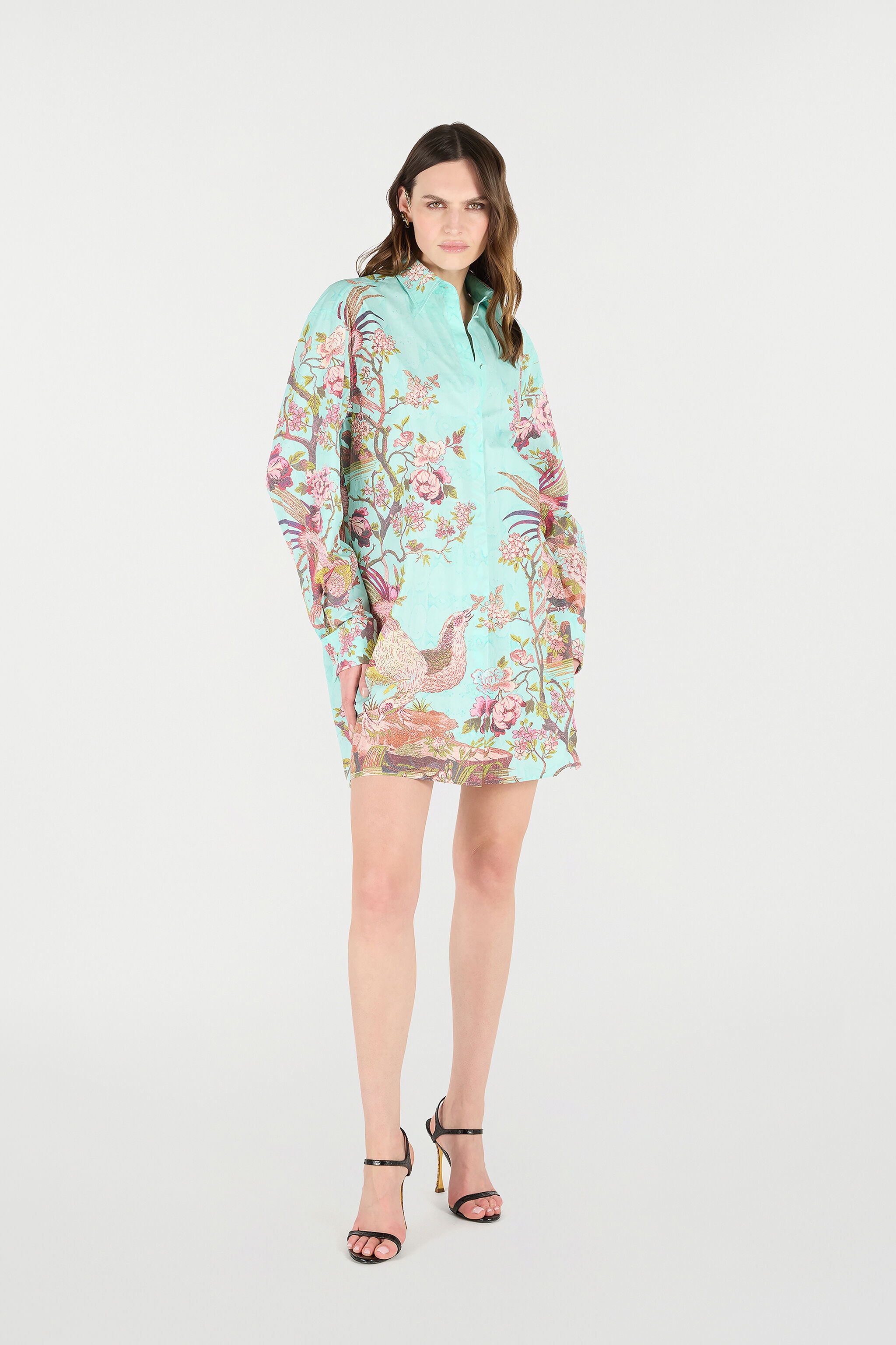 Shirt Dress With Naturalistic Pattern - 2