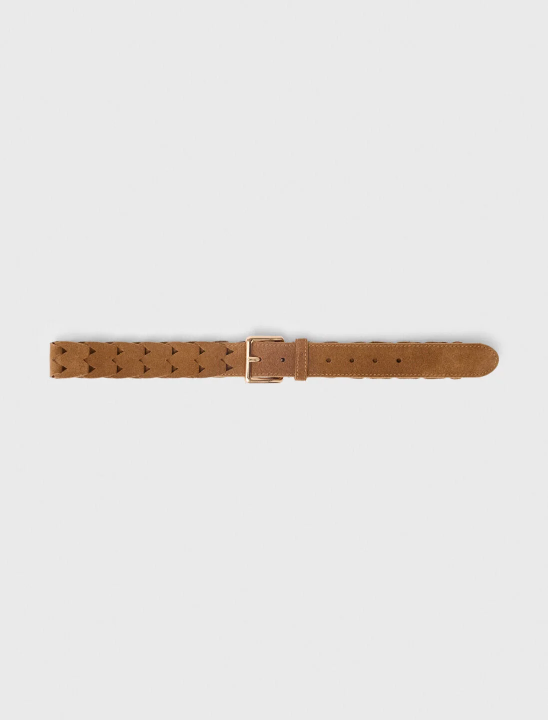 Braided suede belt - 1