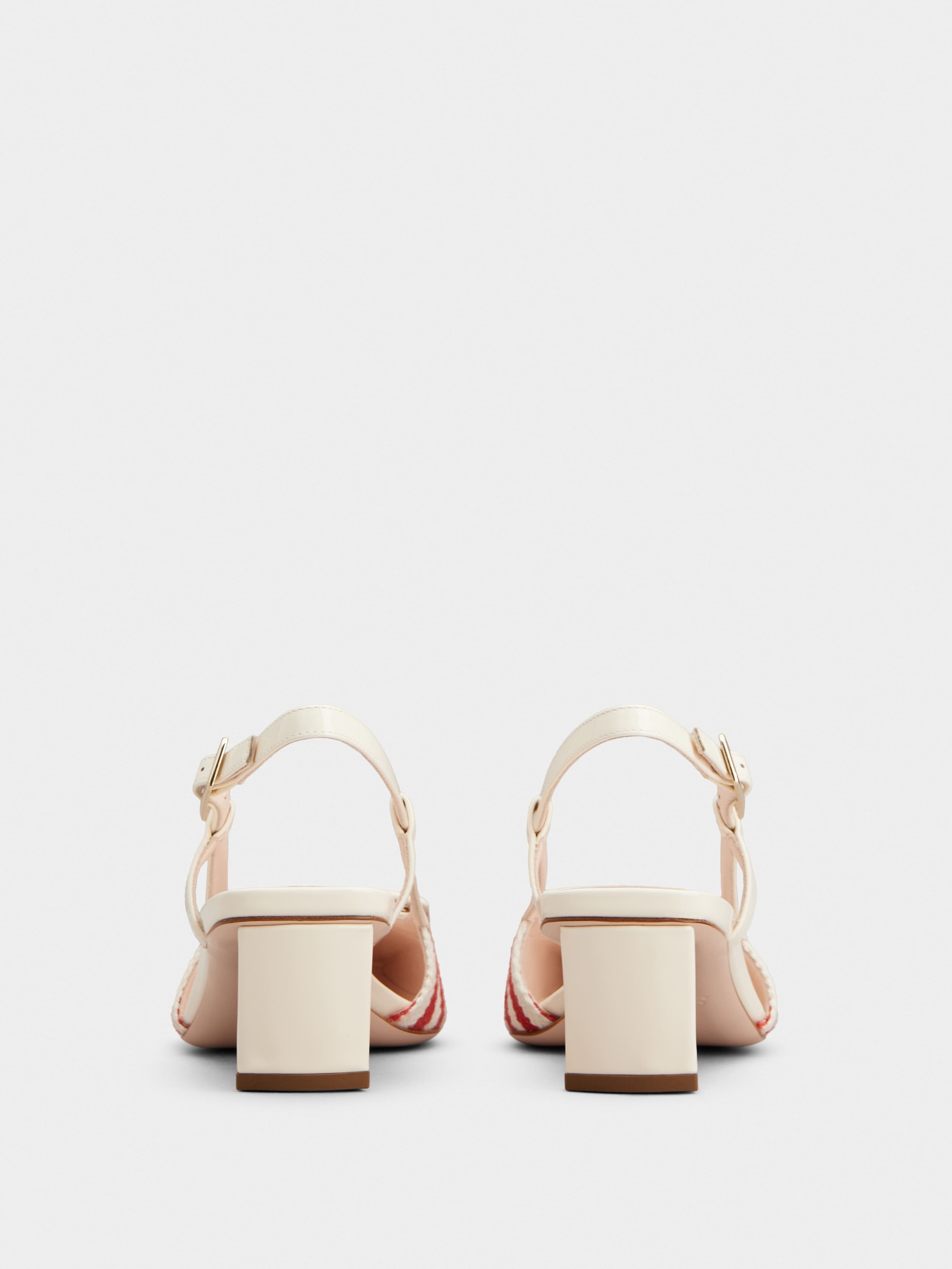 Belle Vivier Slingback Pumps in canvas - 5