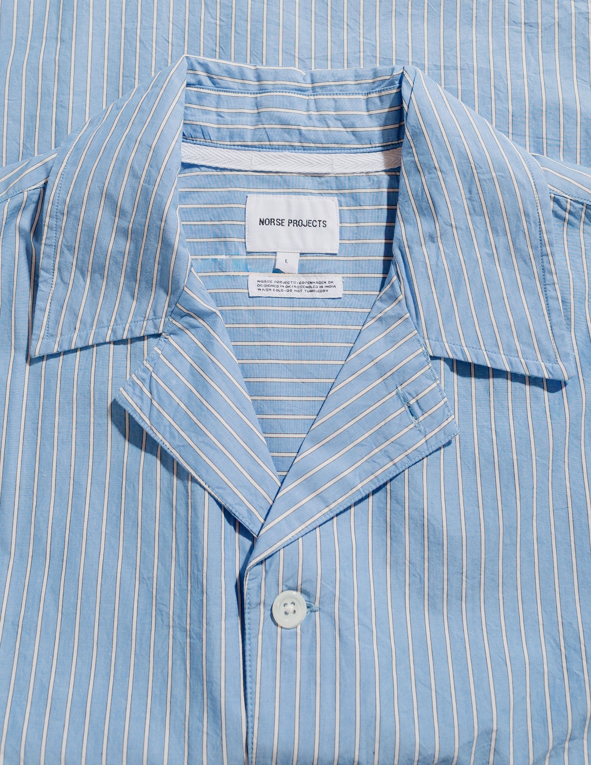 Mads Poplin Stripe SS Navy - 5