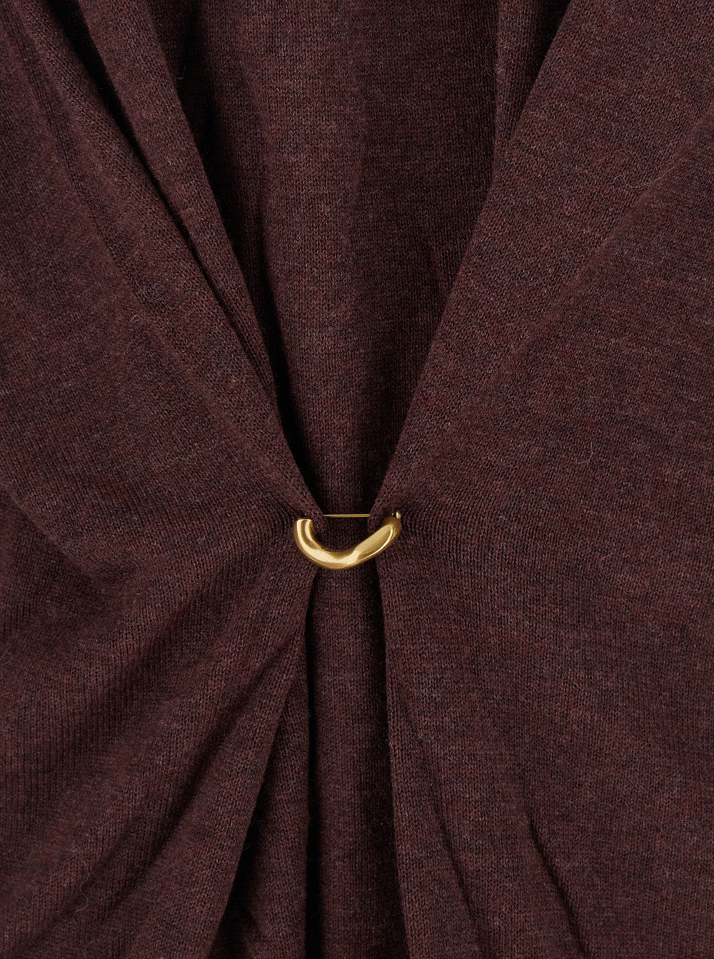 Isabel Marant Women Bordeaux V-Neck Sweater With Ring Detail At The Waist In Fabric Woman - 3