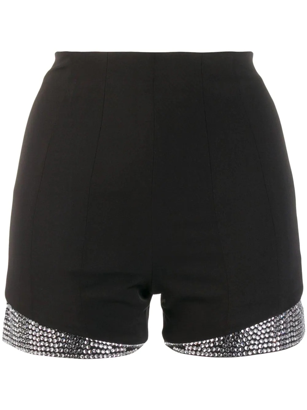 crystal embellished shorts - 1