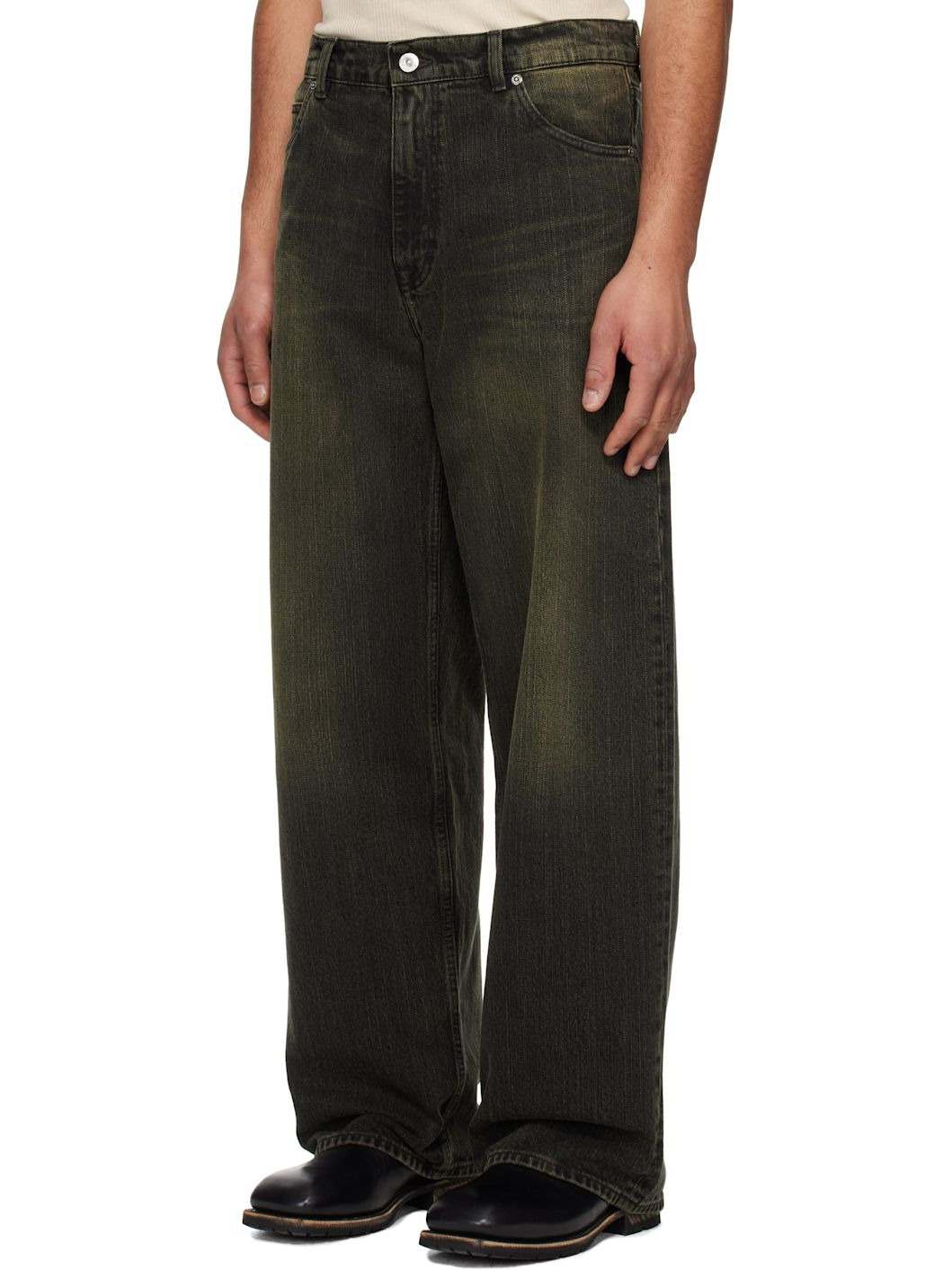 Black Vast Cut Jeans - 4