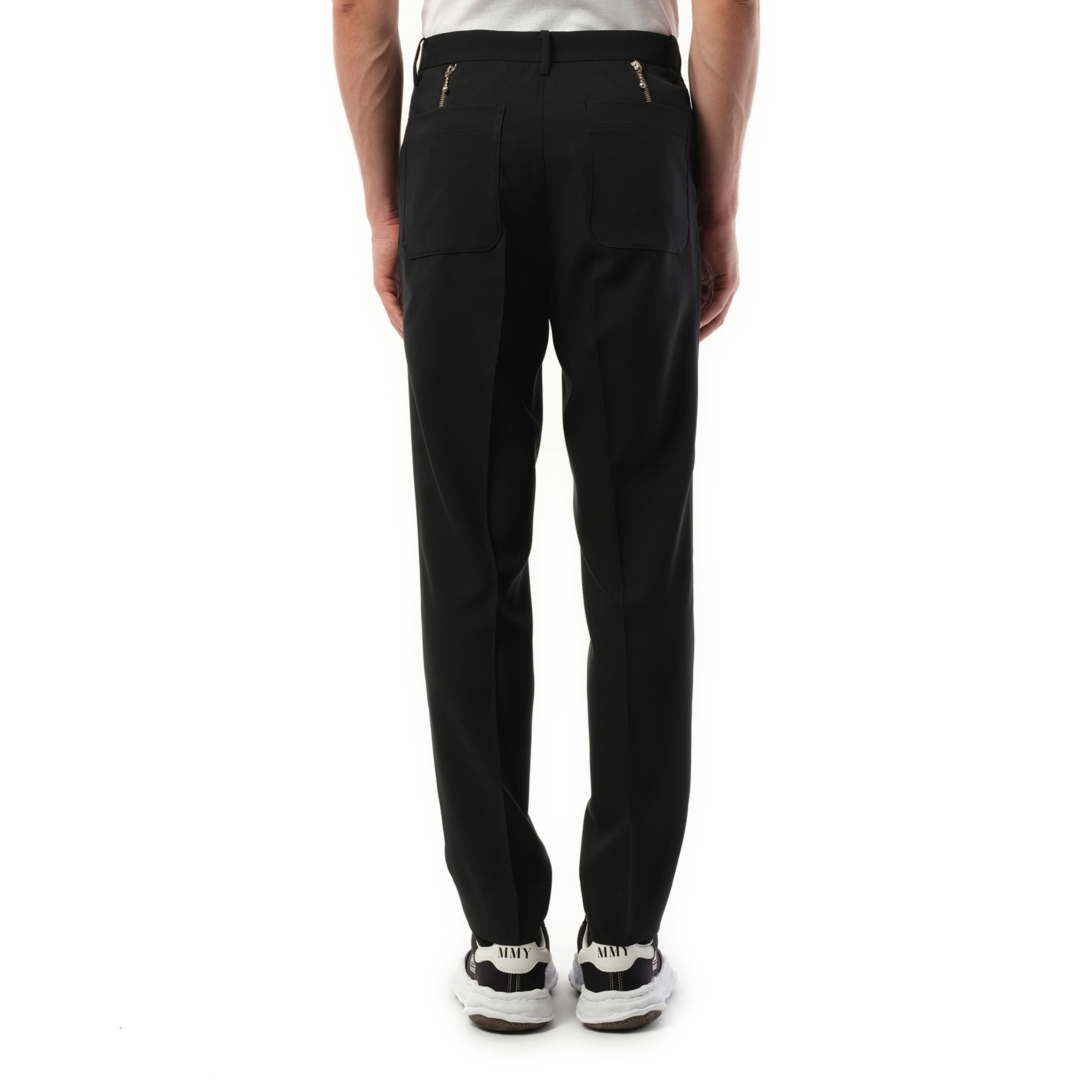 Zip Detail Casual Pants in Black - 6