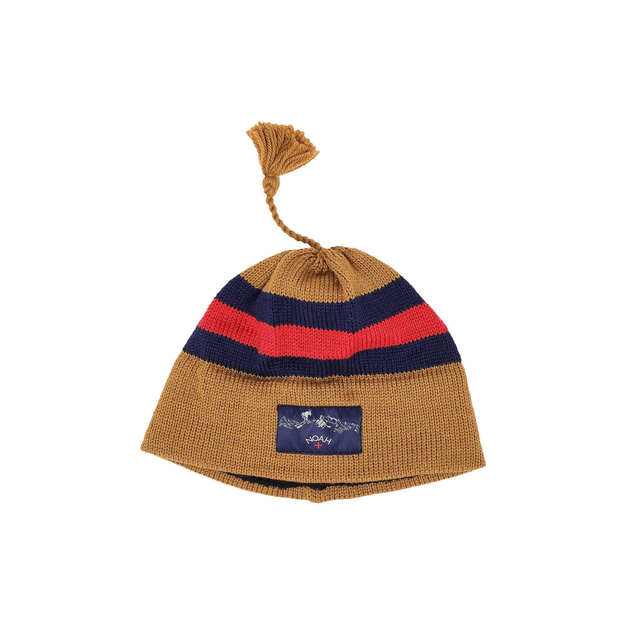 Noah Wool Ski Hat 'Tan/Navy/Red' - 1