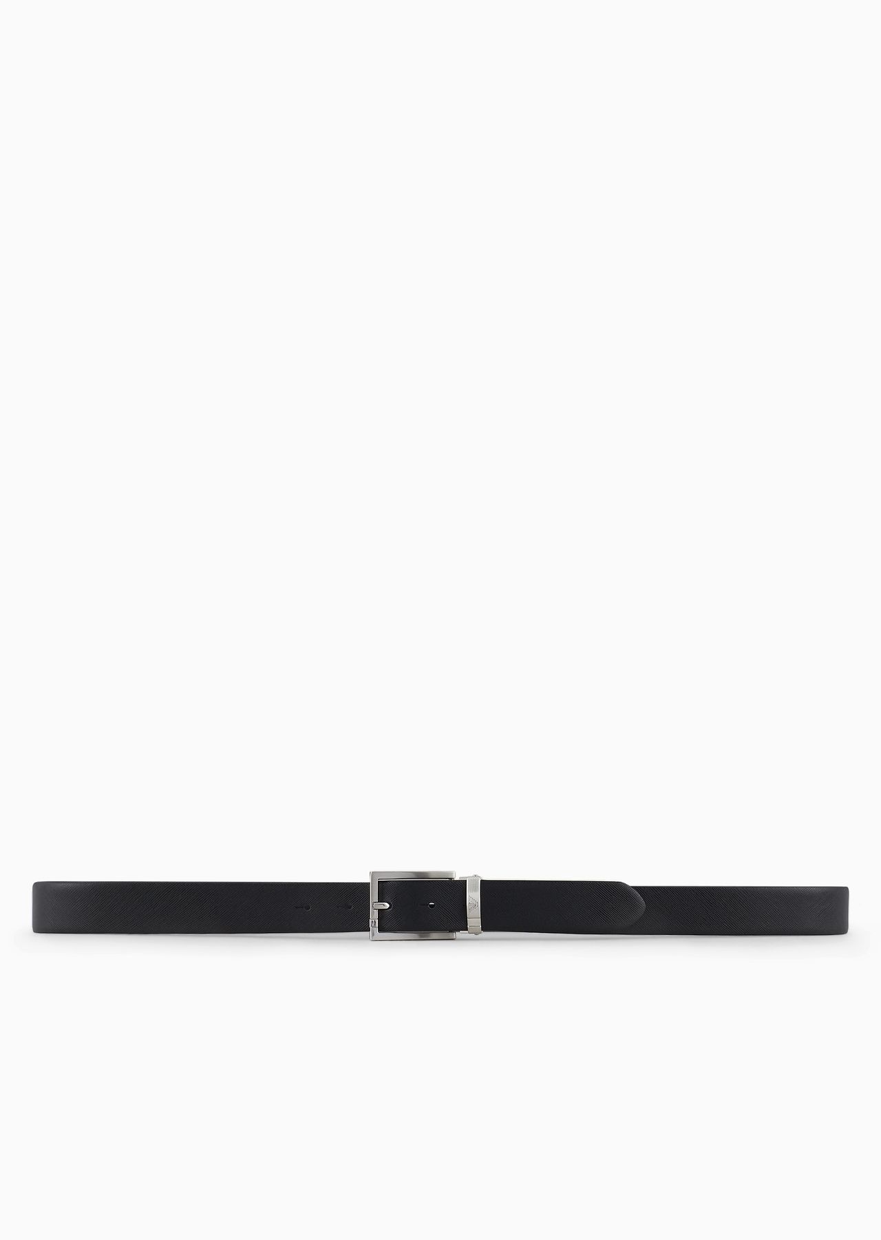 Reversible belt in two-tone leather with all-over embossed eagle - 3