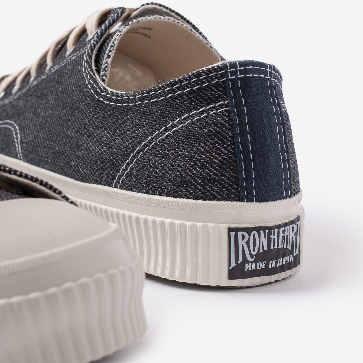 IHSN-01-IND 21oz Selvedge Denim Low-Top Sneakers - Indigo - 6