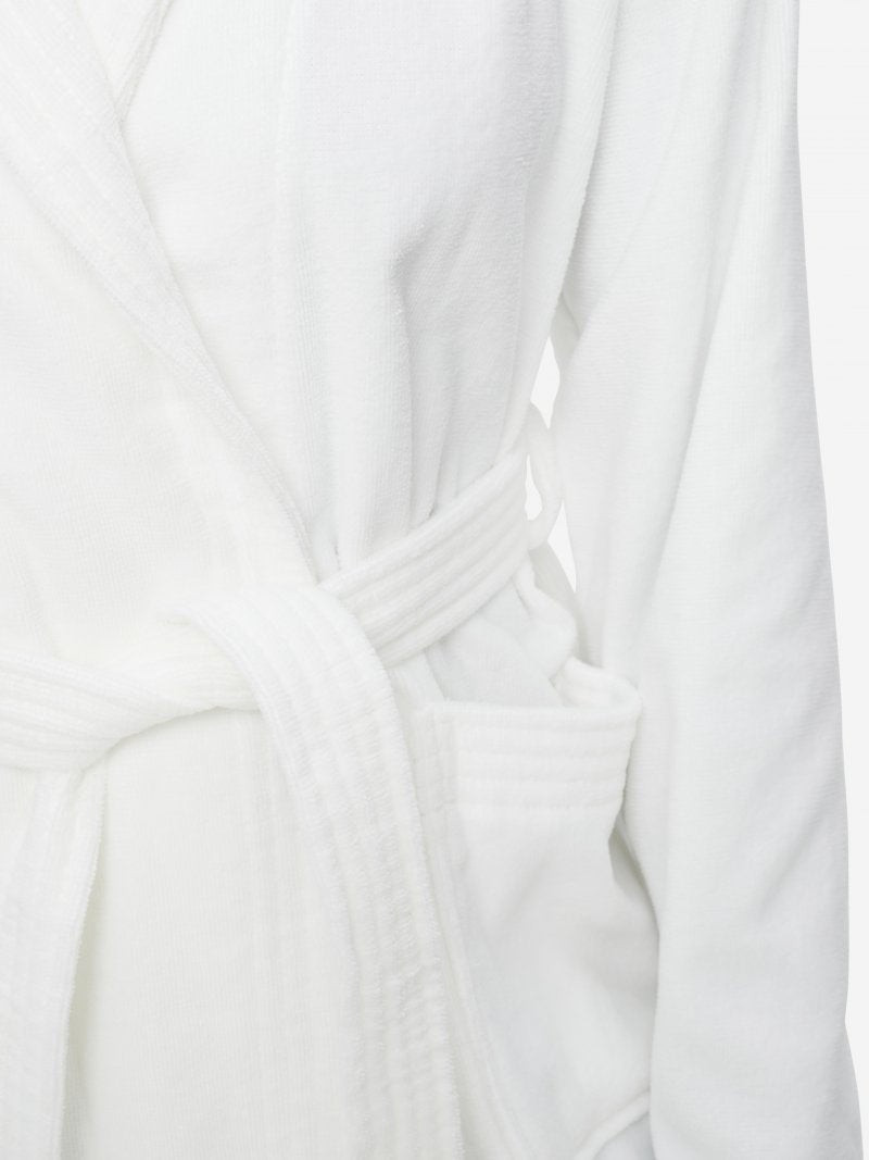 Women's Bathrobe Triton 10 Terry Cotton White 7