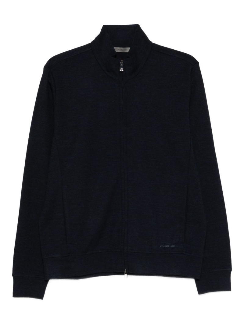 zip-front knitted cardigan 1