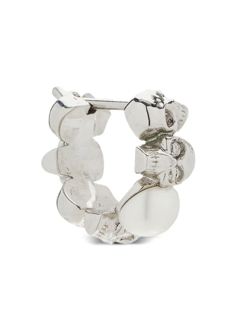 skull pearl-embellished earring 3