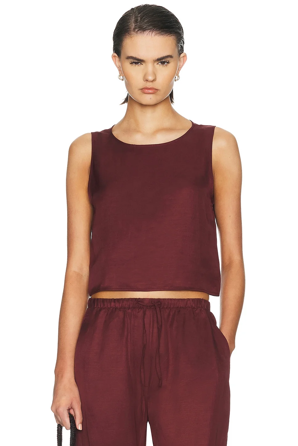Daniel Crop Sleeveless Crew Neck Top - 1