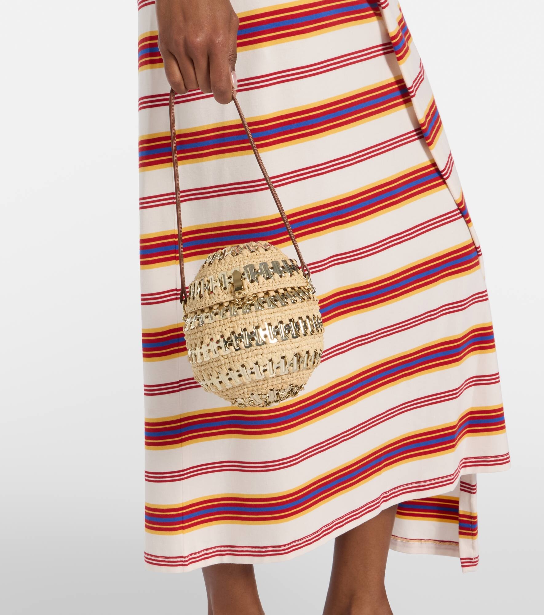 1969 embellished raffia shoulder bag - 2