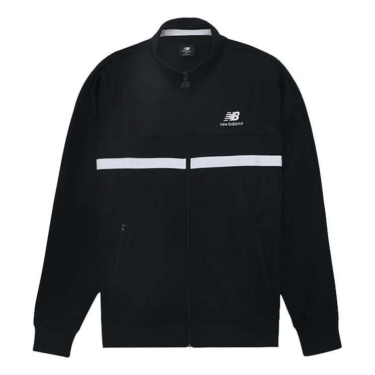 New Balance Nyc Marathon Athletics Podium Track Jacket 'Black White' AMJ03501-BK - 1