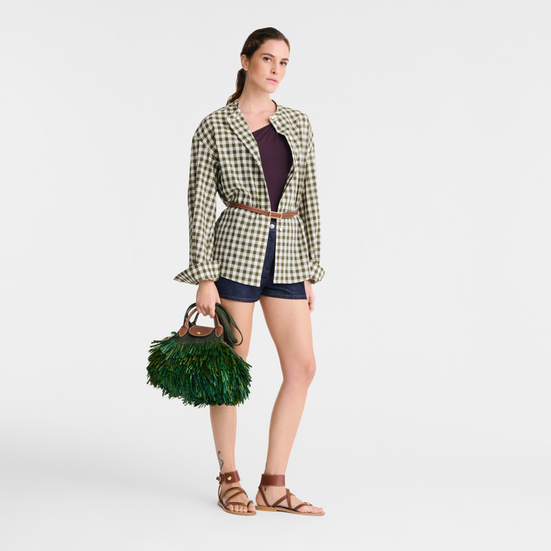 Longchamp Le Pliage Filet L Mesh bag Khaki - Canvas outlook