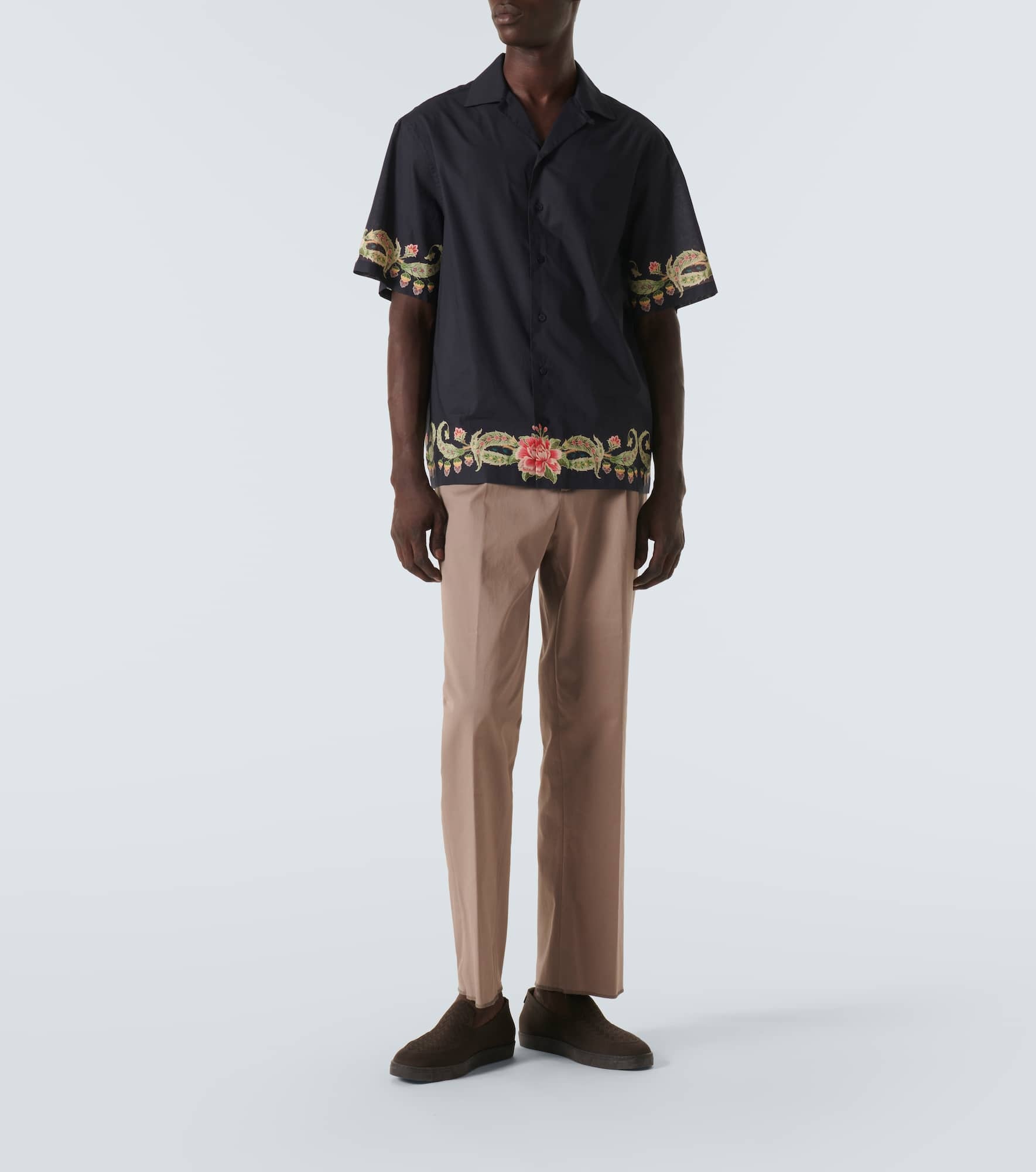 Floral cotton bowling shirt - 2