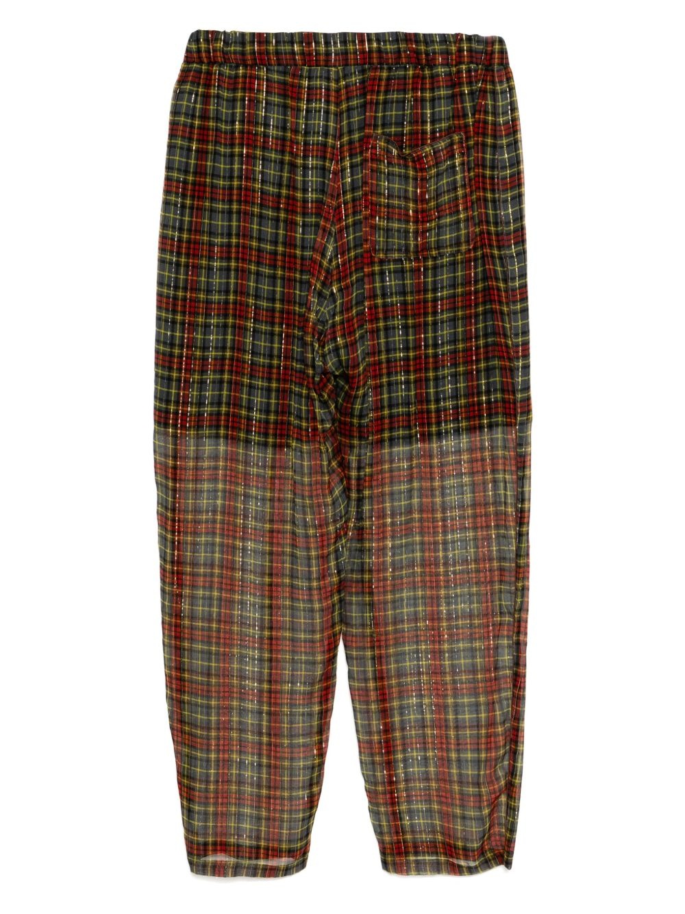 plaid-check trousers - 2