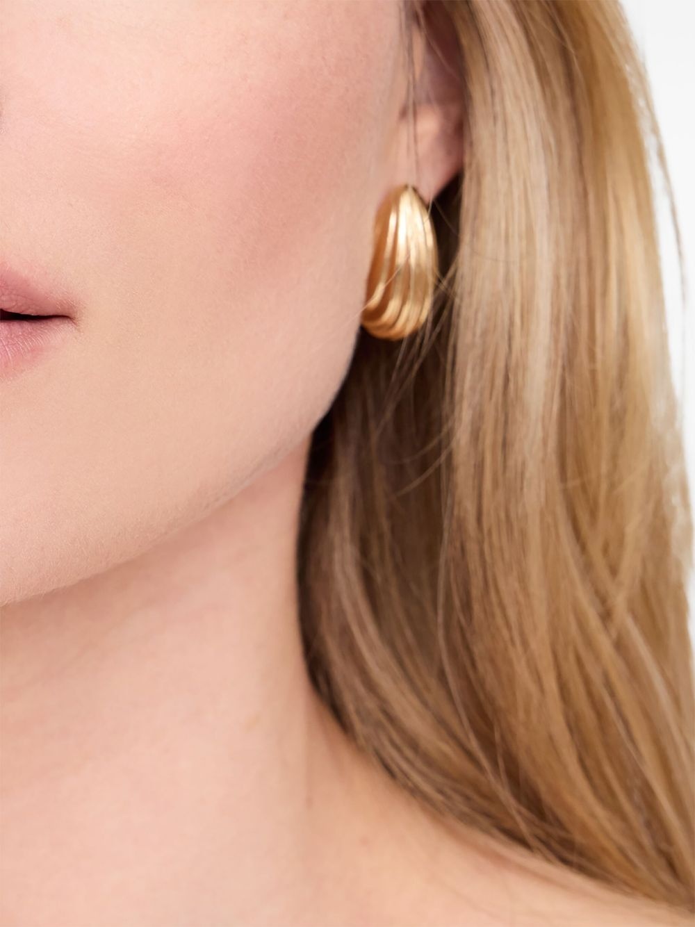 small Ribbed Drop earrings - 2
