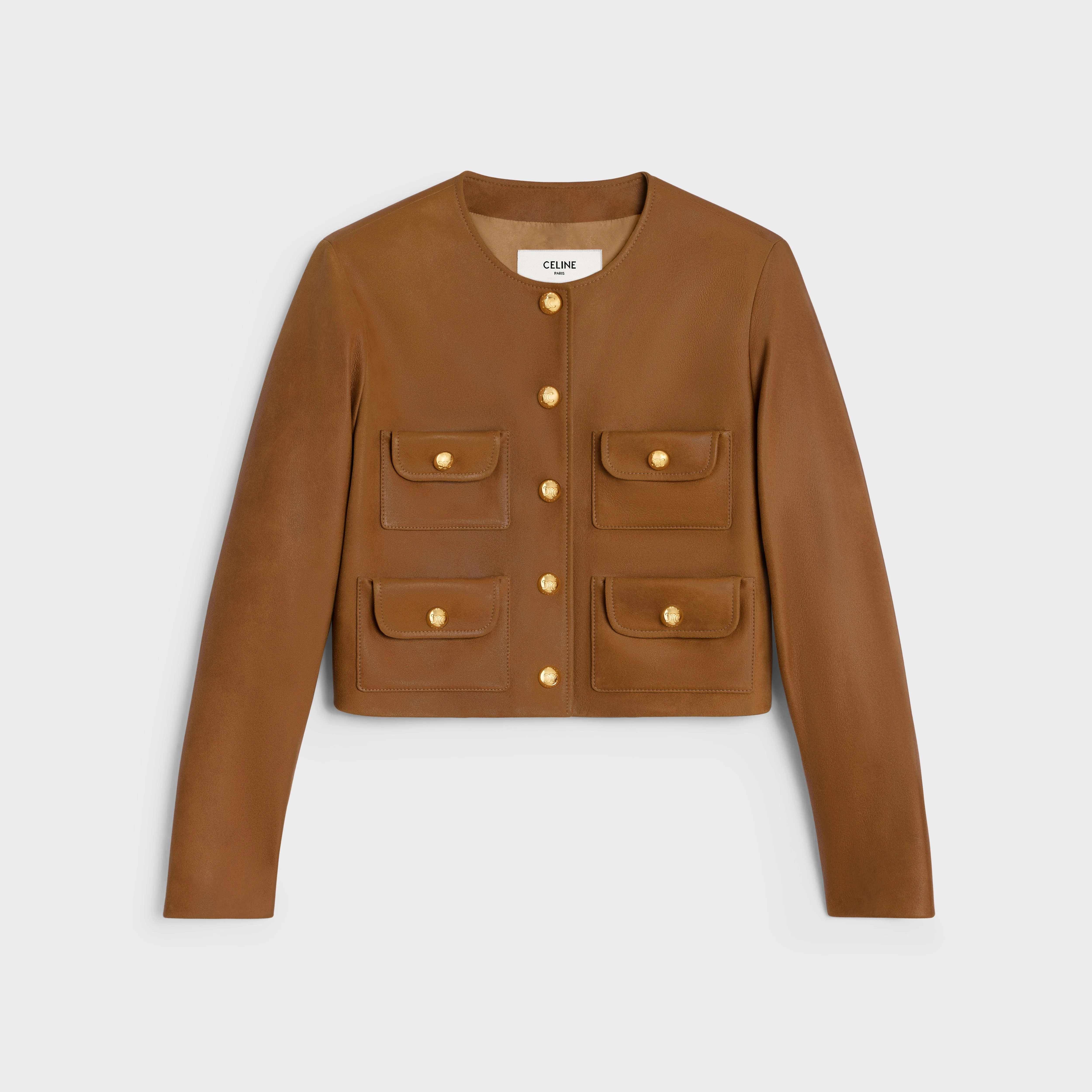 PURE COLLAR JACKET in patina finish suede - 1