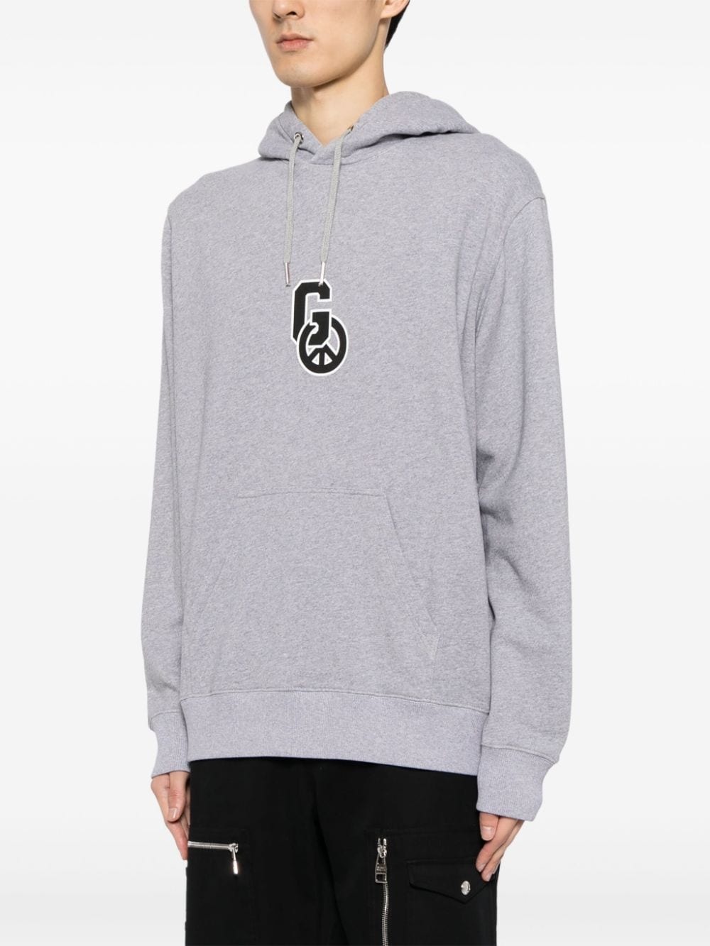 graphic-print cotton hoodie - 3