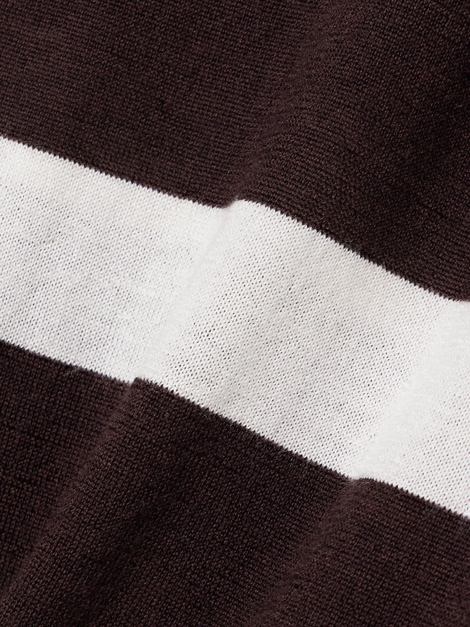 Gia striped wool and silk-blend sweater Brown - 5
